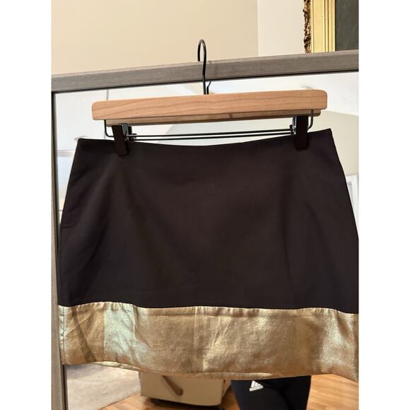 Express Mini Skirt Womens 6 Tan Gold - Picture 3 of 6